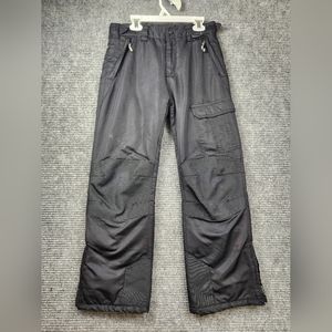 AQ Explore The Unknown Snow Pant Black Kids Size M 12-14 Snowboard Skiing Lined